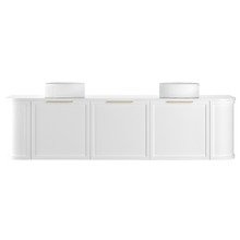 Hampshire 1800mm Wall Hung Double Vanity with Solid Surface Countertop